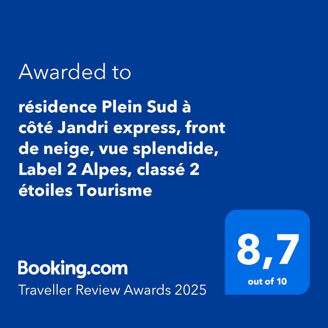 Residence Plein Sud A Cote Jandri Express, Front De Neige, Vue Splendide, Label 2 Alpes, Classe 2 Etoiles Tourisme Les Deux Alpes Zewnętrze zdjęcie